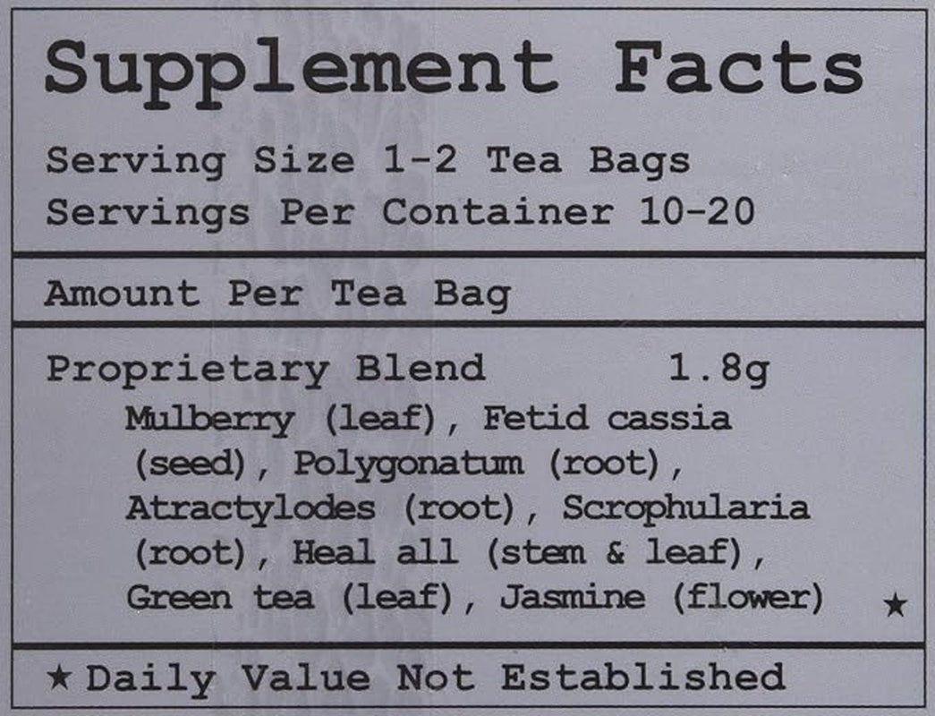 Health King Sugar Controller Blood Cleansing Herb Tea - 20 Tea Bags