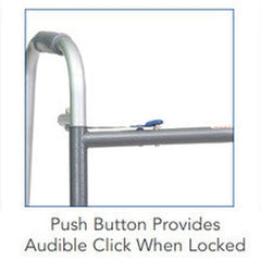 ProBasics Economy Two-Button Folding Steel Walker Lightweight, Weight Support-350lbs, Wheel Size-5inch, WKSAW2B