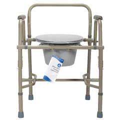 dynarex drop arm folding commode