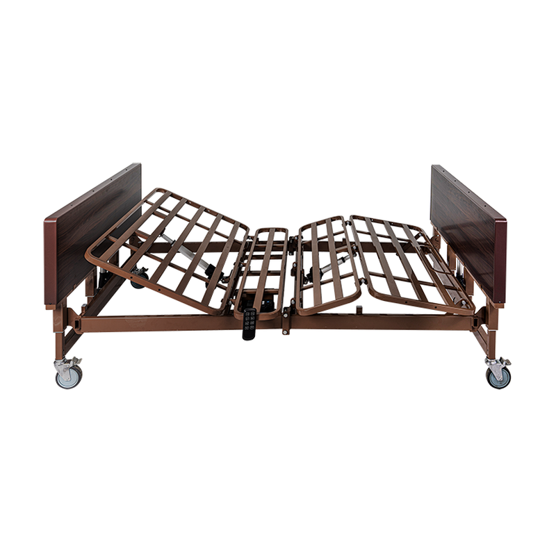 dynarex bariatric hd full electric homecare bed no rail half rail