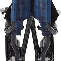 Drive Medical Fly-lite Wheelchair with Swing-away Footrests ,8 Casters In Rear. 6 Casters In Front Wheels ,300 lbs Weight Capacity  ,DFL19BL