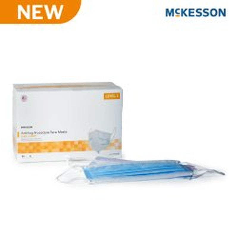 Surgical Mask FluidShield Anti-fog Foam ASTM Level 3 Tie Closure One Size Fits Most, Packaging Type- Box
