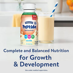 pediatric oral supplement pediasure peptide 1 0 cal chocolate flavor 8 oz bottle liquid peptide malabsorption maldigestion packaging type case