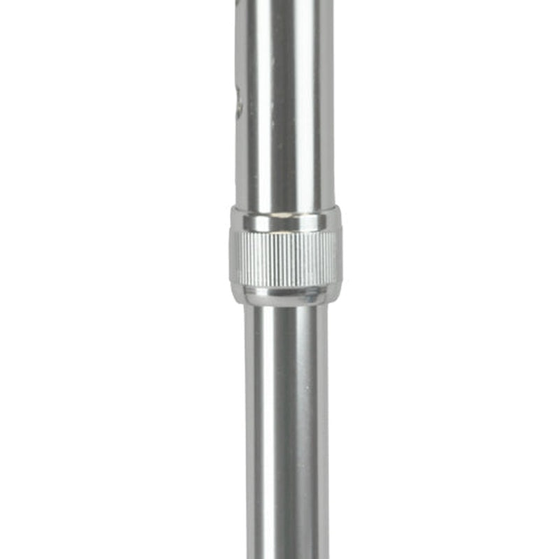 Cane  Soft Foam Offset Handle  Blue Jay  Silver With Strap   All Care Store