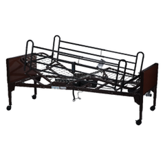 semi electric homecare bed w half rail