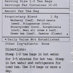 Health King Sugar Controller Blood Cleansing Herb Tea - 20 Tea Bags
