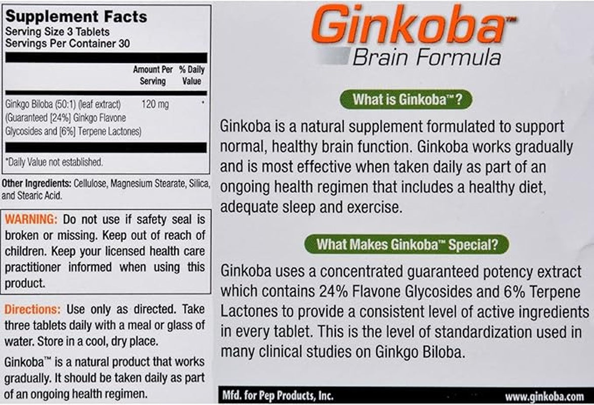Pharmatron Ginsana Ginkoba Memory | 90 Tablets