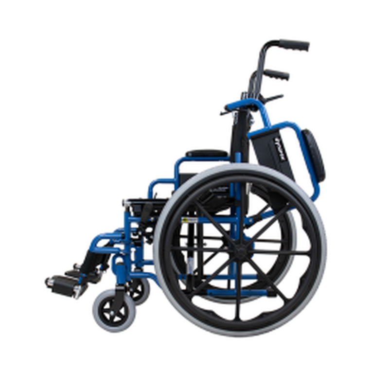 DynaRide children's wheelchair side profile with rear wheels