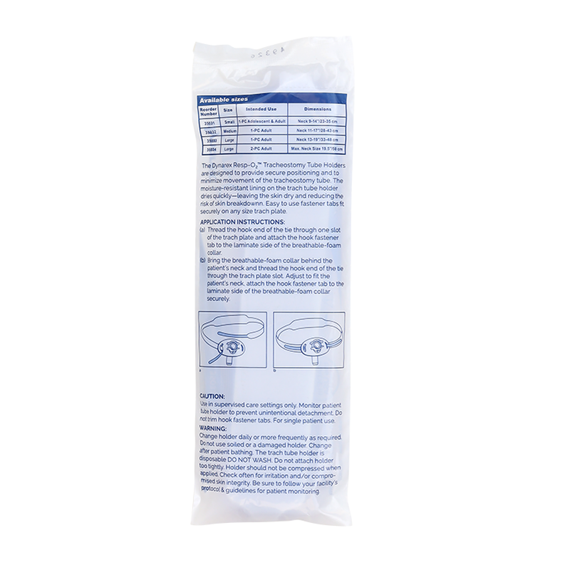 breathable foam trach tube holder 1 piece