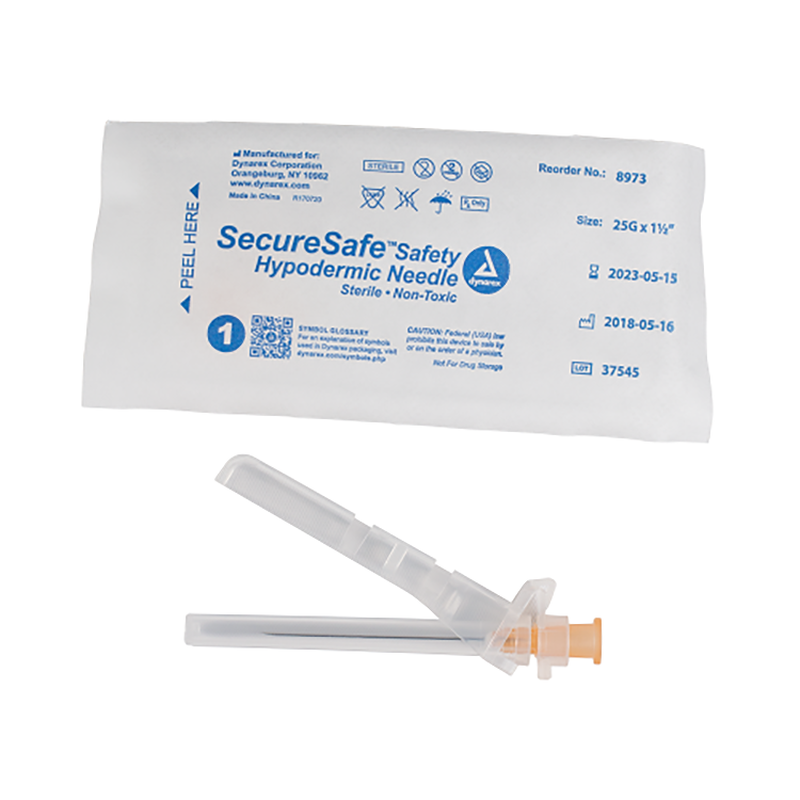 Dynarex SecureSafe Safety Hypodermic Needles