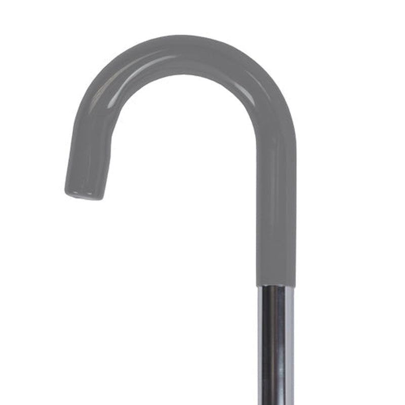 Cane  Round Handle  Blue Jay Silver With Vinyl Comfort Grip   All Care Store