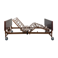 dynarex bariatric hd full electric homecare bed no rail half rail