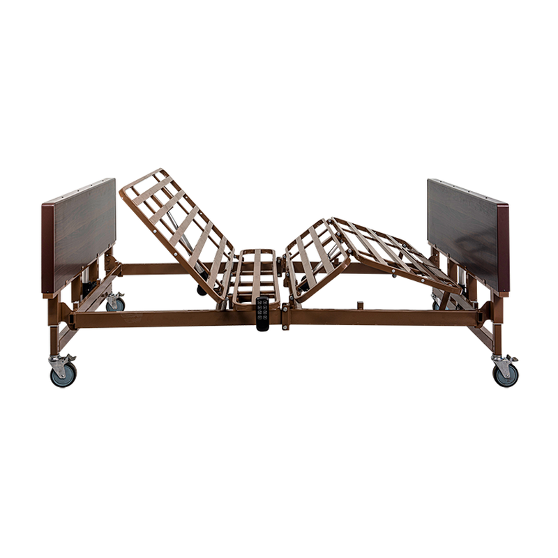 dynarex bariatric hd full electric homecare bed no rail half rail
