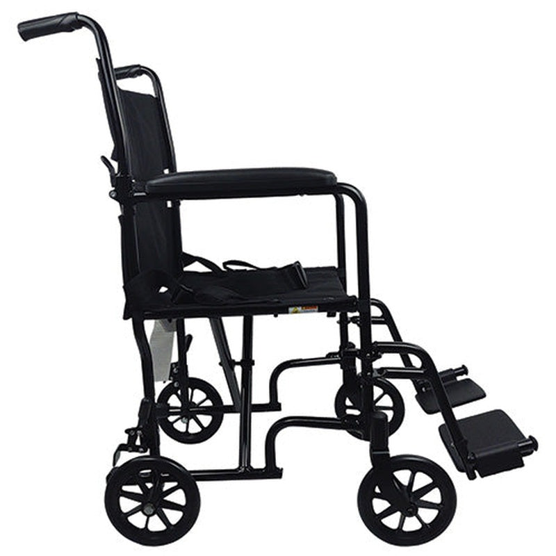 Folding power wheelchair rear view with large drive wheels