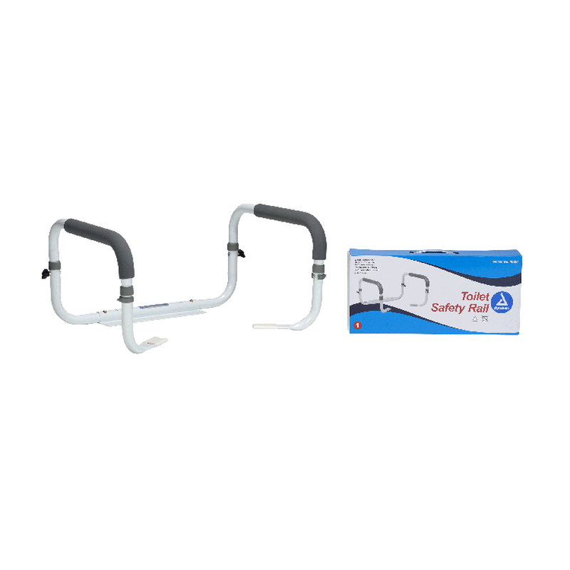 Bathroom safety rail with stand