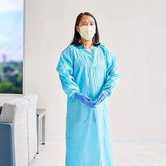 protective procedure gown cardinal health one size fits most blue nonsterile not rated disposable packaging type case