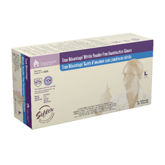 dynarex true advantage nitrile exam gloves powder free 100bx 10cs