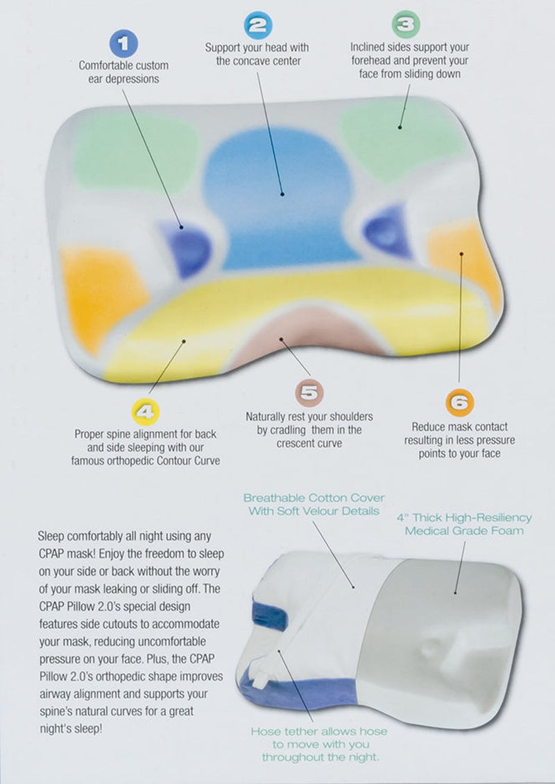 contour cpap pillow with velour cover