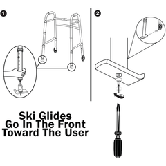 walker ski glides