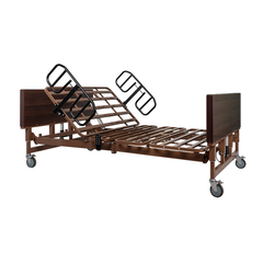 dynarex bariatric hd full electric homecare bed no rail half rail