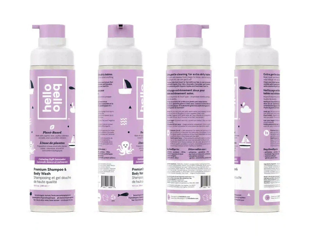 Hello Bello - Shamp/bby Wash Lavender - Ea Of 1-10 Fz