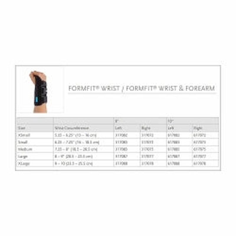 ossur formfit right wrist brace medium ossur formfit wrist brace mk341414ea