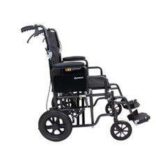 22x16 bariatric transport chair folded position view