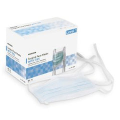 Surgical Mask FluidShield Anti-fog Foam ASTM Level 3 Tie Closure One Size Fits Most, Packaging Type- Box