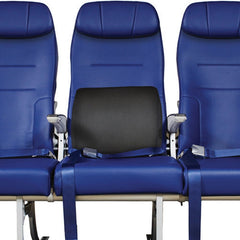 lumbar cushion w straps black memory foam blue jay