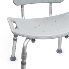 McKesson sturdy bath bench with backrest