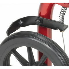 Rollator  Aluminum W/fold up & Remov Back  Padded Seat Red   All Care Store