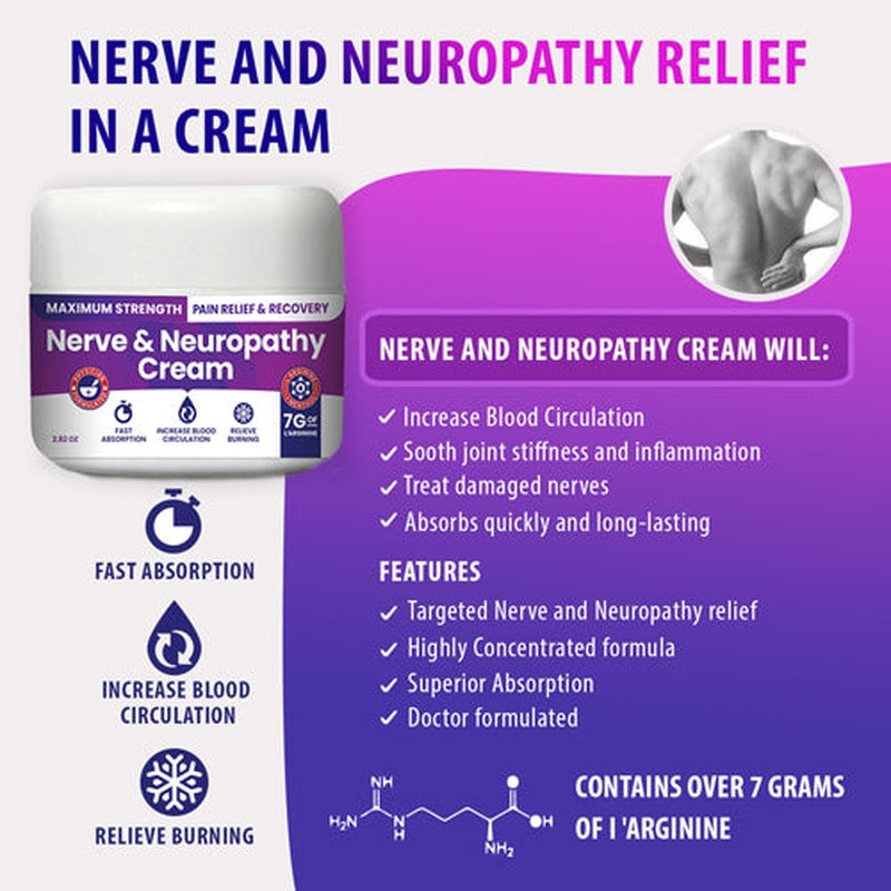 Nerve & Neuropathy Cream 2.82 Oz. Jar   Each