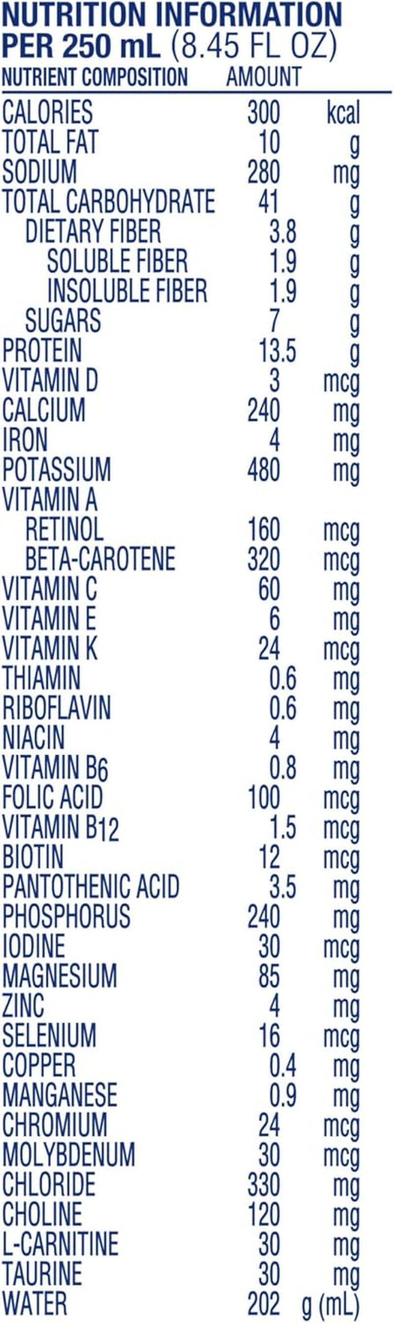 tube feeding formula fibersource hn unflavored liquid 250 ml carton packaging type case