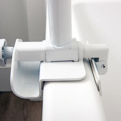 Bathtub Security Pole & Curve Grab Bar  White