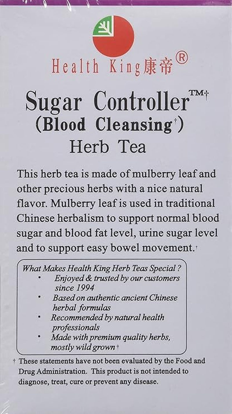 Health King Sugar Controller Blood Cleansing Herb Tea - 20 Tea Bags