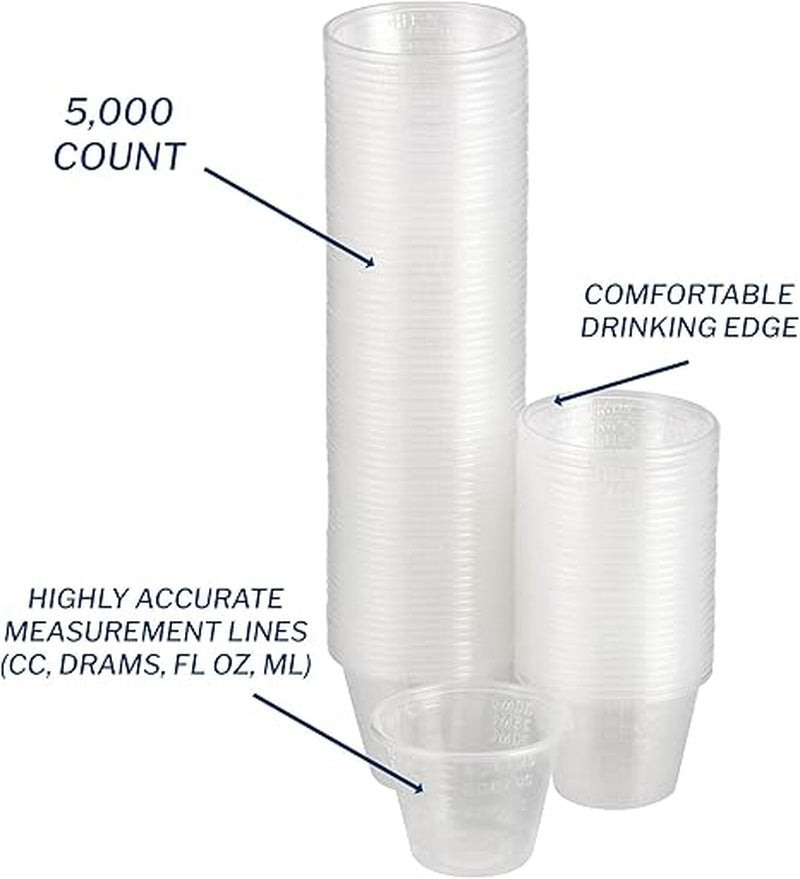 medicine cup 1 oz clear plastic disposable nonsterile packaging type case
