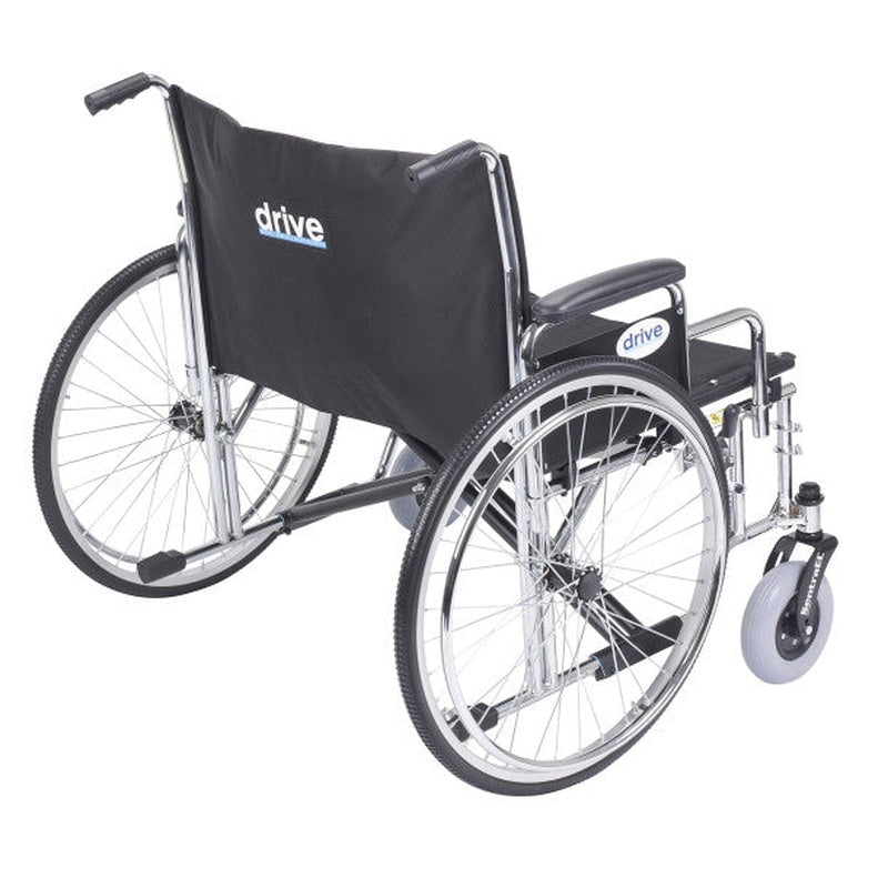 Drive Medical Sentra Heavy Duty Wheelchair with Extra large, padded armrests ,8 inch front Wheels ,700 lbs Weight Capacity