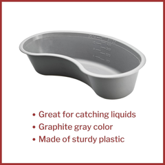emesis basin mckesson graphite 16 oz plastic single patient use packaging type case