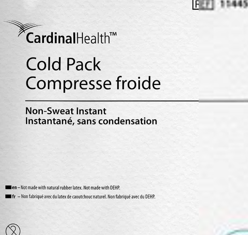 instant cold pack cardinal health non sweat general purpose large 6 x 9 inch plastic ammonium nitrate water disposable packaging type case