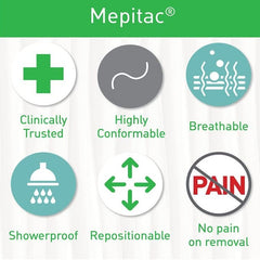 Medical Tape Mepitac Tan 3/4 X 118 Inch Silicone NonSterile | 12PK/Case