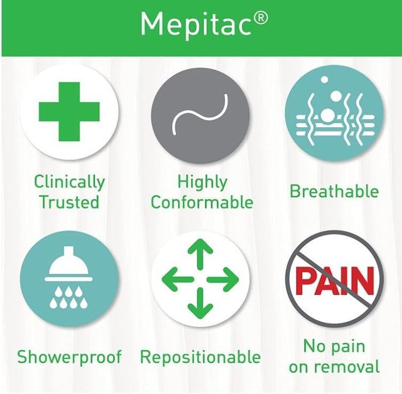 Medical Tape Mepitac Tan 3/4 X 118 Inch Silicone NonSterile | 12PK/Case