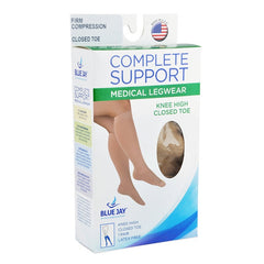 Firm Surg Wgt Stkngs Sm  Beige 20-30mmhg  Below Knee Clsd Toe