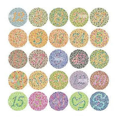 ishihara 38 plate chart book for color blindness