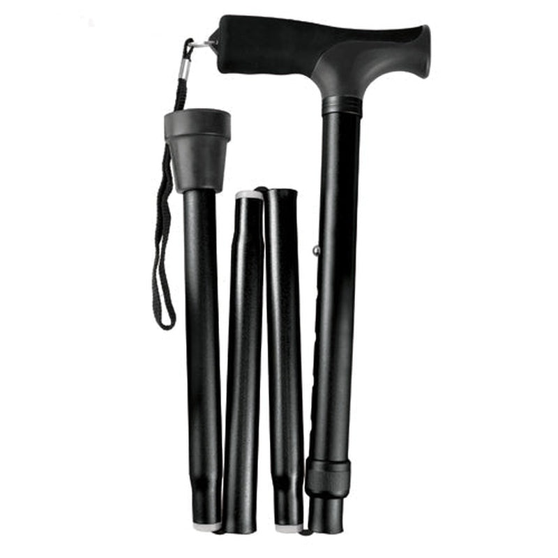 Cane Folding Blue Jay Black  Pistol Grip  33  - 37