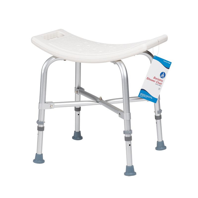 Dynarex Bariatric Shower Chair - Sturdy, Comfortable, No Backrest, Ideal for Safe Showering, Supports Up to 500 lbs, Perfect for Seniors & Individuals with Mobility Issues.