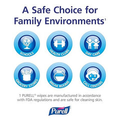 hand sanitizing wipe purell 270 count bzk benzalkonium chloride wipe canister packaging type case