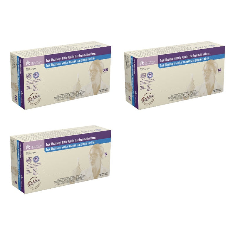 dynarex true advantage nitrile exam gloves powder free 100bx 10cs