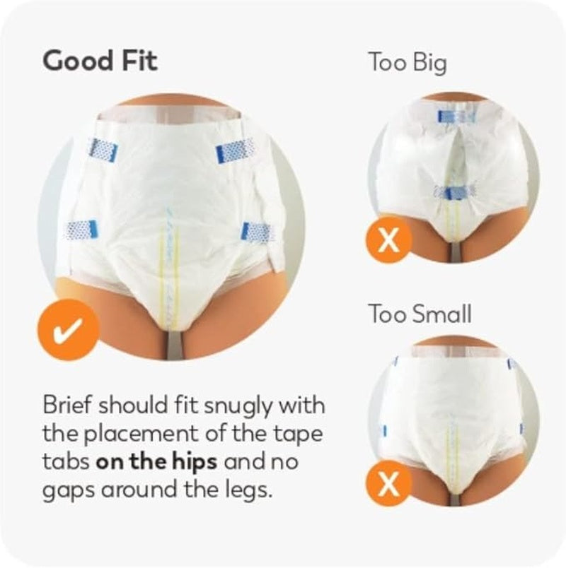 unisex adult incontinence brief tranquility hi rise bariatric 3x large disposable heavy absorbency packaging type case