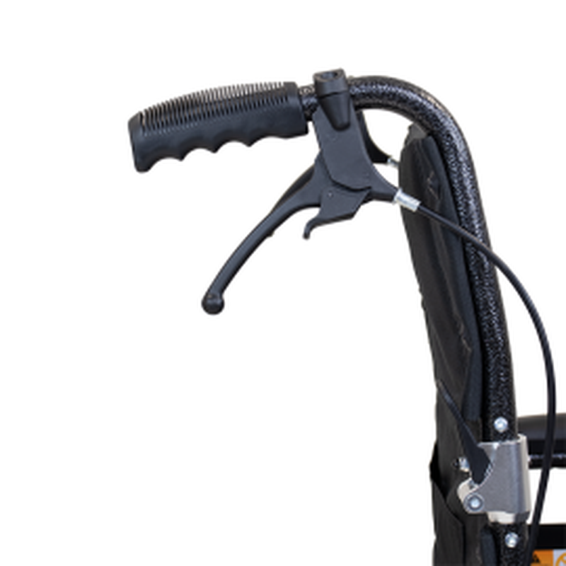 bariatric transport wheelchair with padded seat and swingaway footrests