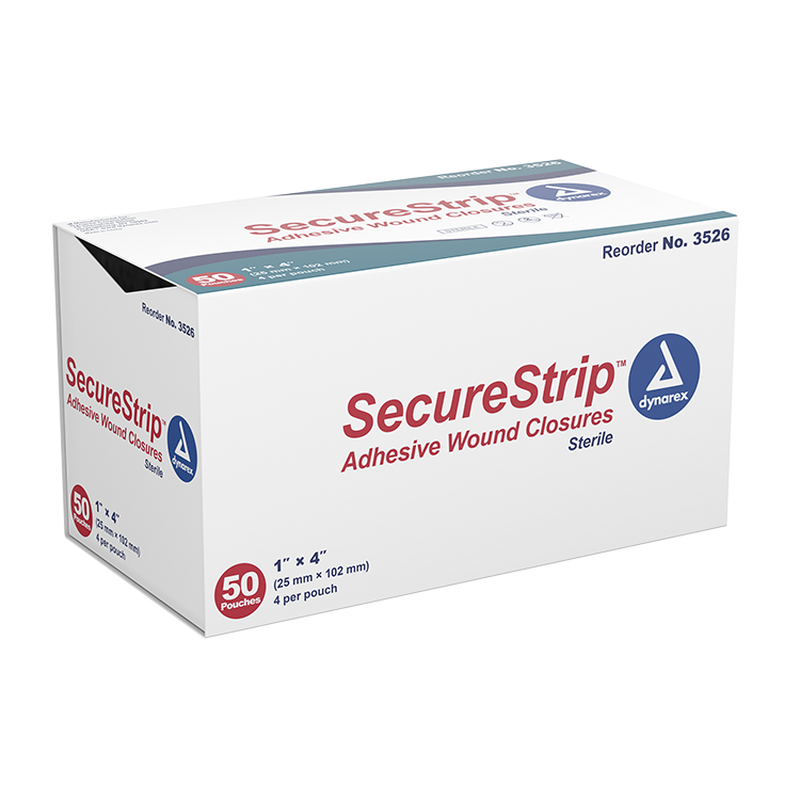 dynarex securestrip adhesive wound closures sterile 50bx 4cs